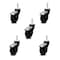 Service Caster 3 Inch Black Hooded Neoprene Rubber 5/16 Inch Threaded Stem Casters SCC, 5PK SCC-TS03S310-NPRB-BK-5161810-5 - alternate 4